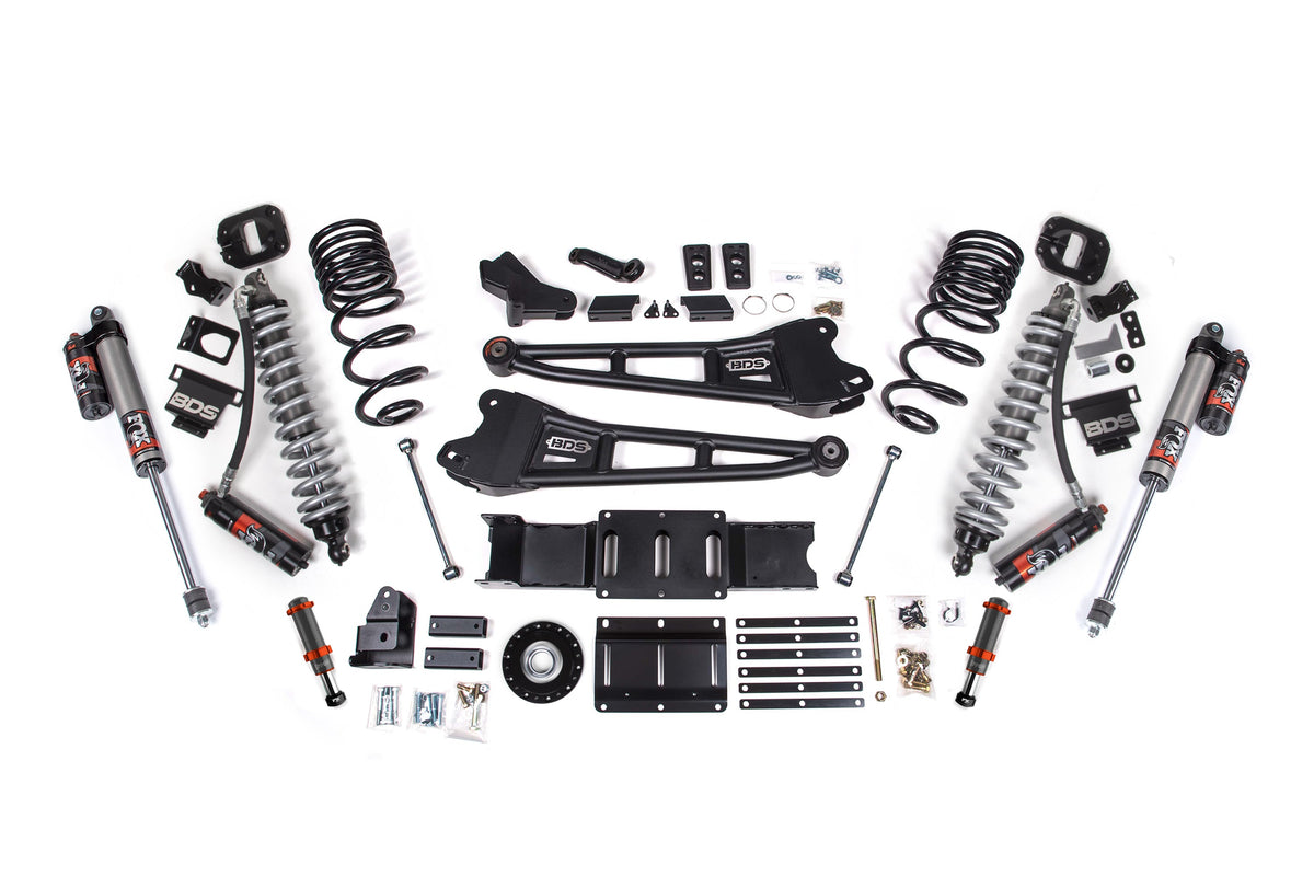 BDS 2025 Fits RAM 2500 4WD Diesel 6" Radius Arm Suspension Lift Kit, 4.5" Rear Lift, Coil Spring FOX 2.5 Pes Shocks 2135FPE