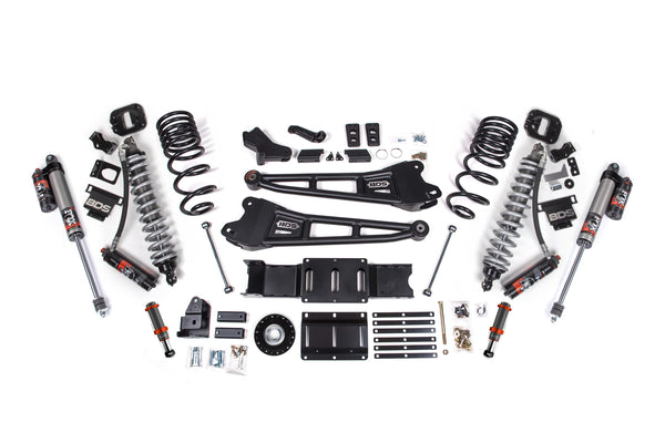 BDS 2025 Fits RAM 2500 4WD Diesel 6" Radius Arm Suspension Lift Kit, 4.5" Rear Lift, Coil Spring FOX 2.5 Pes Shocks 2135FPE