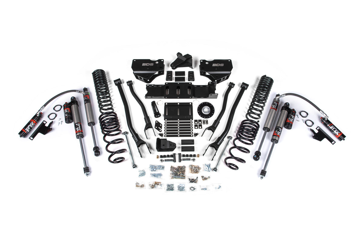BDS 2025 Fits RAM 2500 4WD Diesel 6" 4-Link Suspension Lift Kit, 4.5" Rear Lift, Coil Spring FOX 2.5 Pes C/o, FOX 2.5 Ifp Ps Shocks 2136PPS