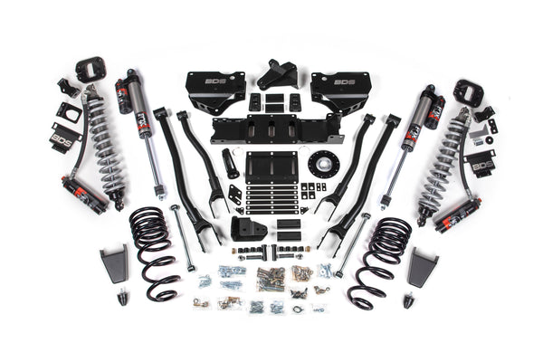 BDS 2025 Fits RAM 2500 4WD Diesel 4" 4-Link Suspension Lift Kit W/ Indexing Ring, 2.5" Rear Lift, Coil Spring FOX 2.5 Pes Shocks 2138FPE