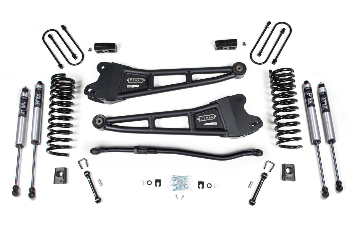 BDS 2025-2026 Fits RAM 3500 Diesel 3" Radius Arm Suspension Lift Kit, 2" Rear Lift W/ Overload, Block FOX 2.0 Ifp Ps Shocks 2149FS