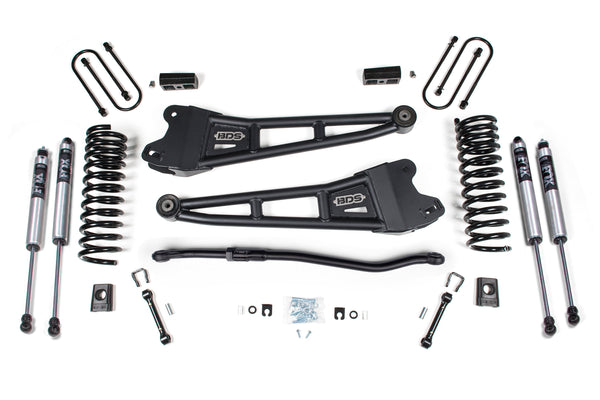 BDS 2025-2026 Fits RAM 3500 Diesel 3" Radius Arm Suspension Lift Kit, 2" Rear Lift W/ Overload, Block FOX 2.0 Ifp Ps Shocks 2149FS