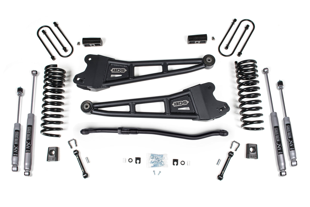 BDS 2025-2026 Fits RAM 3500 Diesel 3" Radius Arm Suspension Lift Kit, 2" Rear Lift W/ Overload, Block FOX 2.5 Pes C/o, FOX 2.5 Pes Shocks 2149PES