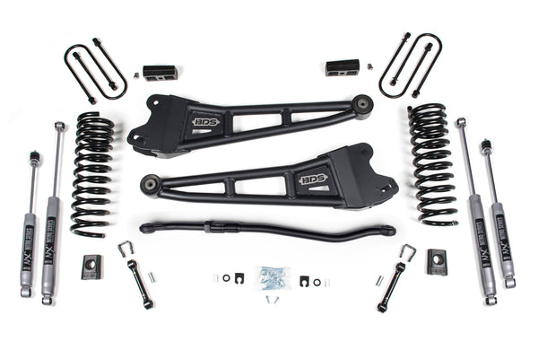 BDS 2025-2026 Fits RAM 3500 Diesel 3" Radius Arm Suspension Lift Kit, 2" Rear Lift W/ Overload, Block FOX 2.5 Pes C/o, FOX 2.5 Pes Shocks 2149PES
