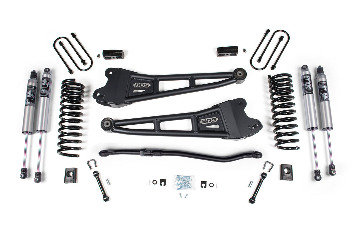 BDS 2025-2026 Fits RAM 3500 Diesel 3" Radius Arm Suspension Lift Kit, 2" Rear Lift W/ Overload, Block NX2 Shocks 2149H