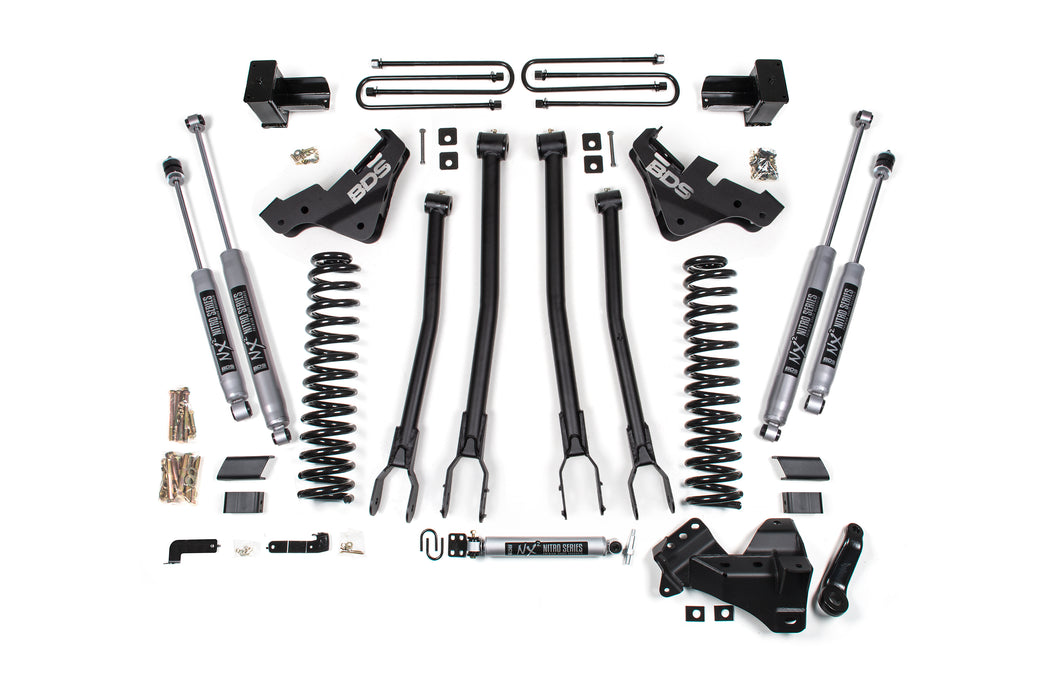 2023-2025 Ford F350 Super Duty 4wd 5" 4-Link Suspension Lift Kit, 2" Rear, Block, Gas, DRW - Fox 2.5 PS Shocks
