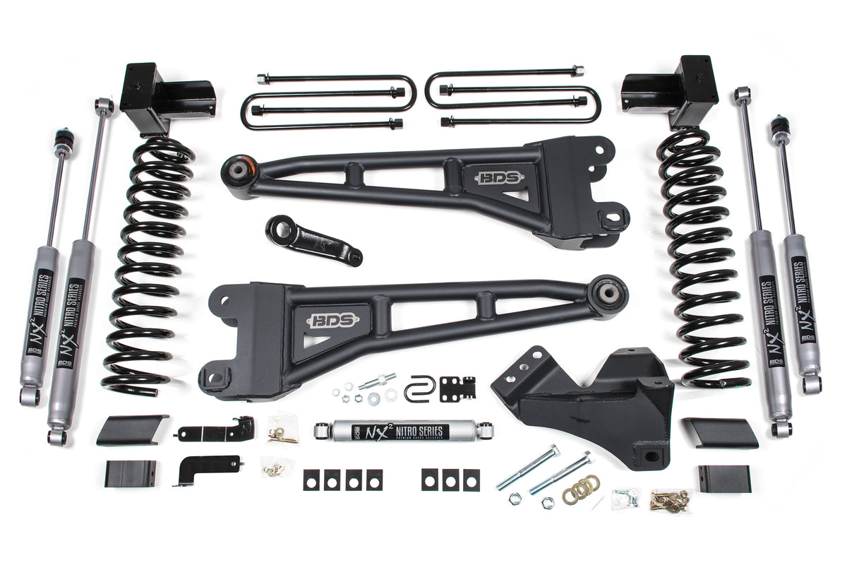 BDS 5 Inch Lift Kit W/ Radius Arm, Fits Ford F350 Super Duty DRW 23-26 4WD Gas 2262PS