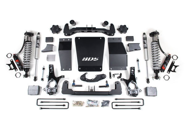 BDS 2014-2018 Fits GM 1500 4WD 6" Suspension Lift Kit, Cast Steel, 5" Rear, Block - 2.5 Pes C/o Front - 2.5 Pes P/b Rear 710PES