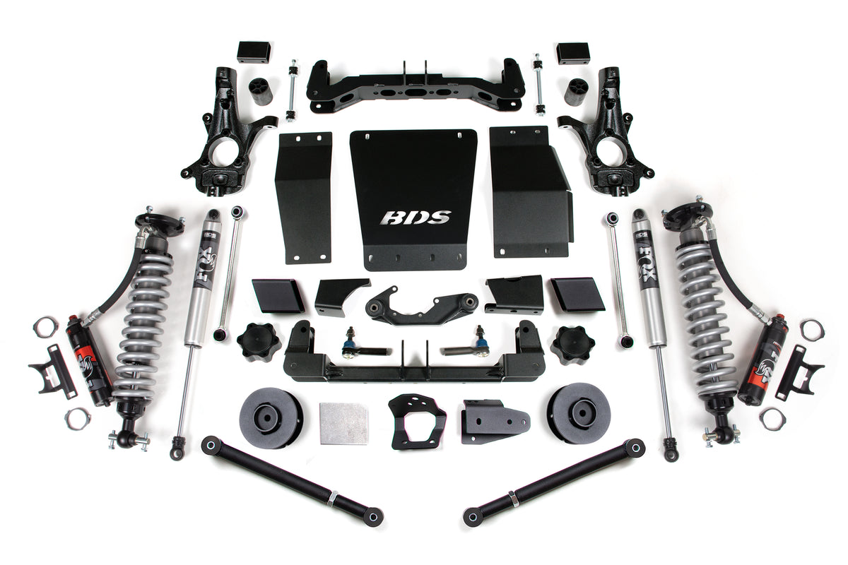 BDS 2015-2019 Fits GM SUV 4WD 4" Suspension Lift Kit, Alum/stamped, 3" Rear, Coil Spring Spacer - 2.5 Pes C/o Front - 2.0 Ifp Ps Rear 734PSS