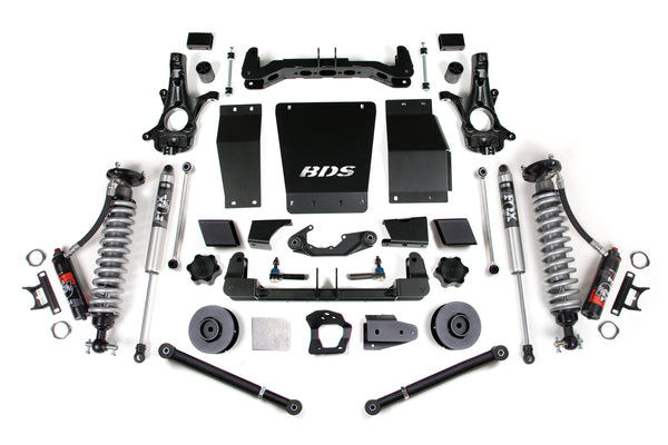 BDS 2015-2019 Fits GM SUV 4WD 4" Suspension Lift Kit, Alum/stamped, 3" Rear, Coil Spring Spacer - 2.5 Pes C/o Front - 2.0 Ifp Ps Rear 734PSS