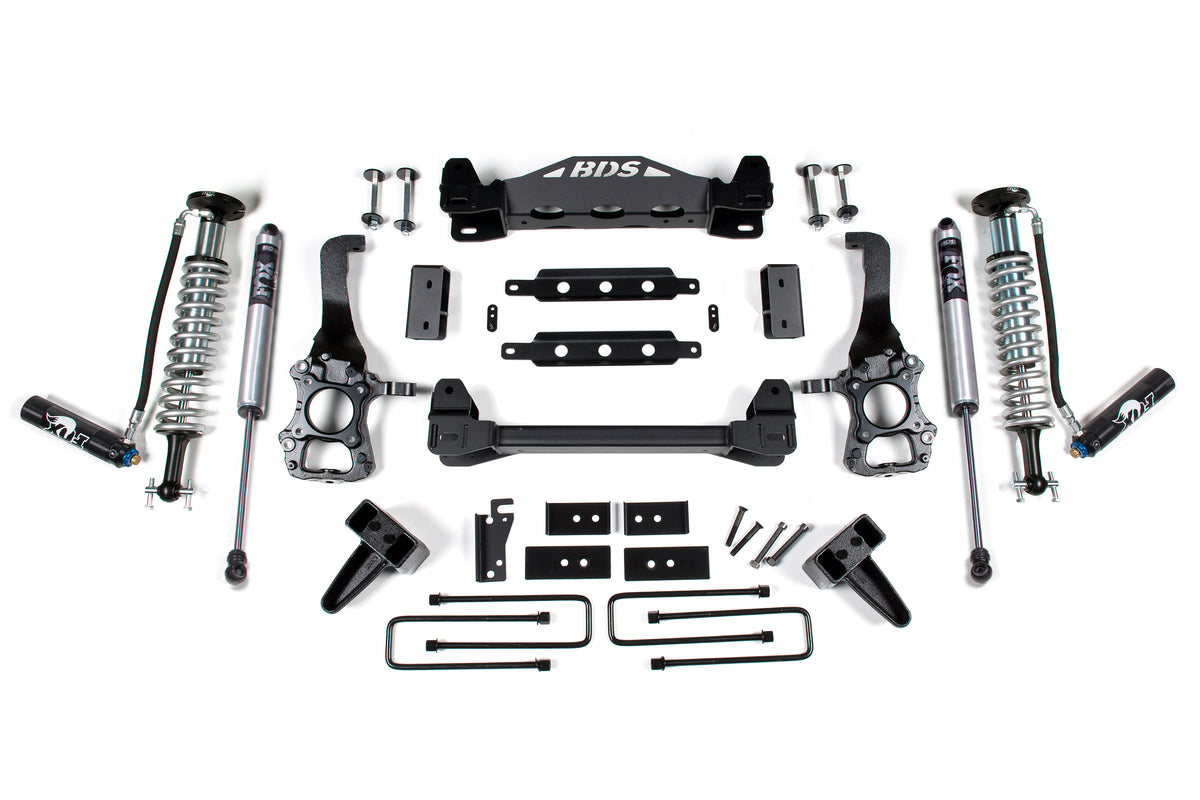 BDS 6 Inch Lift Kit Fox 2.5 Coil-over Ford F150 15-20 2WD 1522FDSC