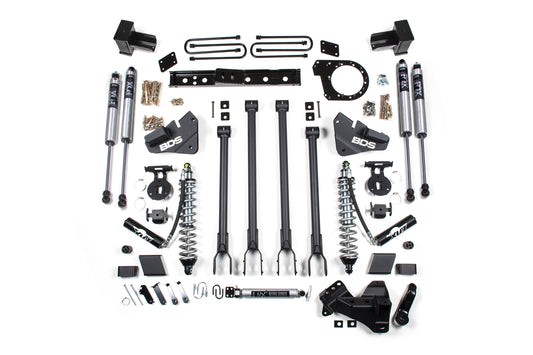 Bds 6 Inch Lift Kit W/ 4-Link Fox 2.5 Coil-Over Conversion Ford F350 Super Duty Drw (20-22) 4Wd Diesel 1574F