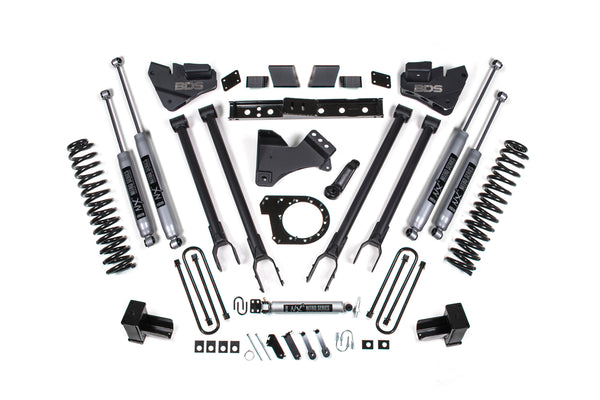 BDS 7 Inch Lift Kit W/ 4-Link, Fits Ford F250/F350 Super Duty 20-22 4WD Diesel 1571FS