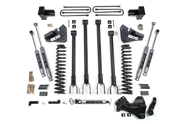 BDS 4 Inch Lift Kit W/ 4-Link, Fits Ford F350 Super Duty DRW 20-22 4WD Diesel 1565FS