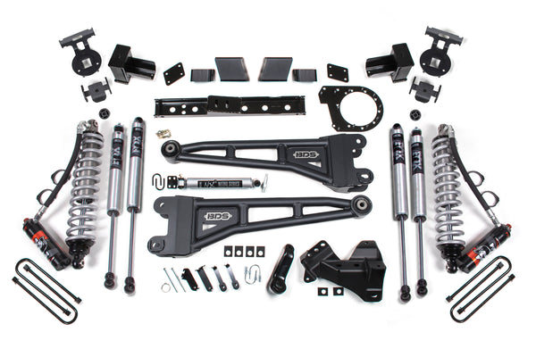 BDS 7 Inch Lift Kit W/ Radius Arm 2.5 Performance Elite Coil-over Conversion, Fits Ford F250/F350 Super Duty 20-22 4WD Diesel 1561FPE