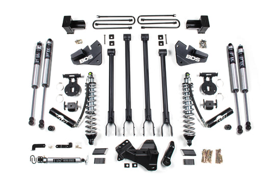 Bds 4 Inch Lift Kit W/ 4-Link Fox 2.5 Coil-Over Conversion Ford F350 Super Duty Drw (17-19) 4Wd Diesel 1577F