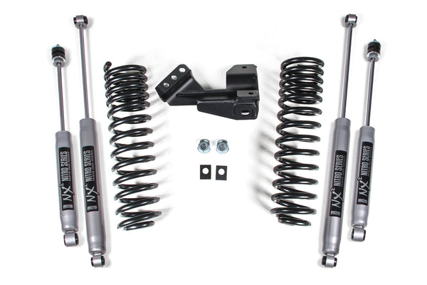 BDS 1-2 Inch Leveling Kit Performance Spring, Fits Ford F250/F350 Super Duty 1 Inch Lift 17-19 2 Inch Lift 20-25 4WD Diesel & Gas 1910H