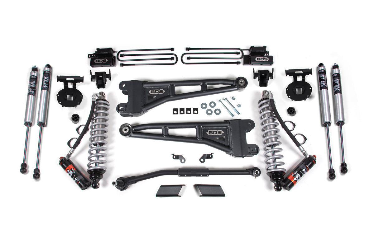 BDS 2.5 Inch Lift Kit W/ Radius Arm 2.5 Performance Elite Coil-over Conversion, Fits Ford F450 Super Duty 20-22 4WD 1915FPE