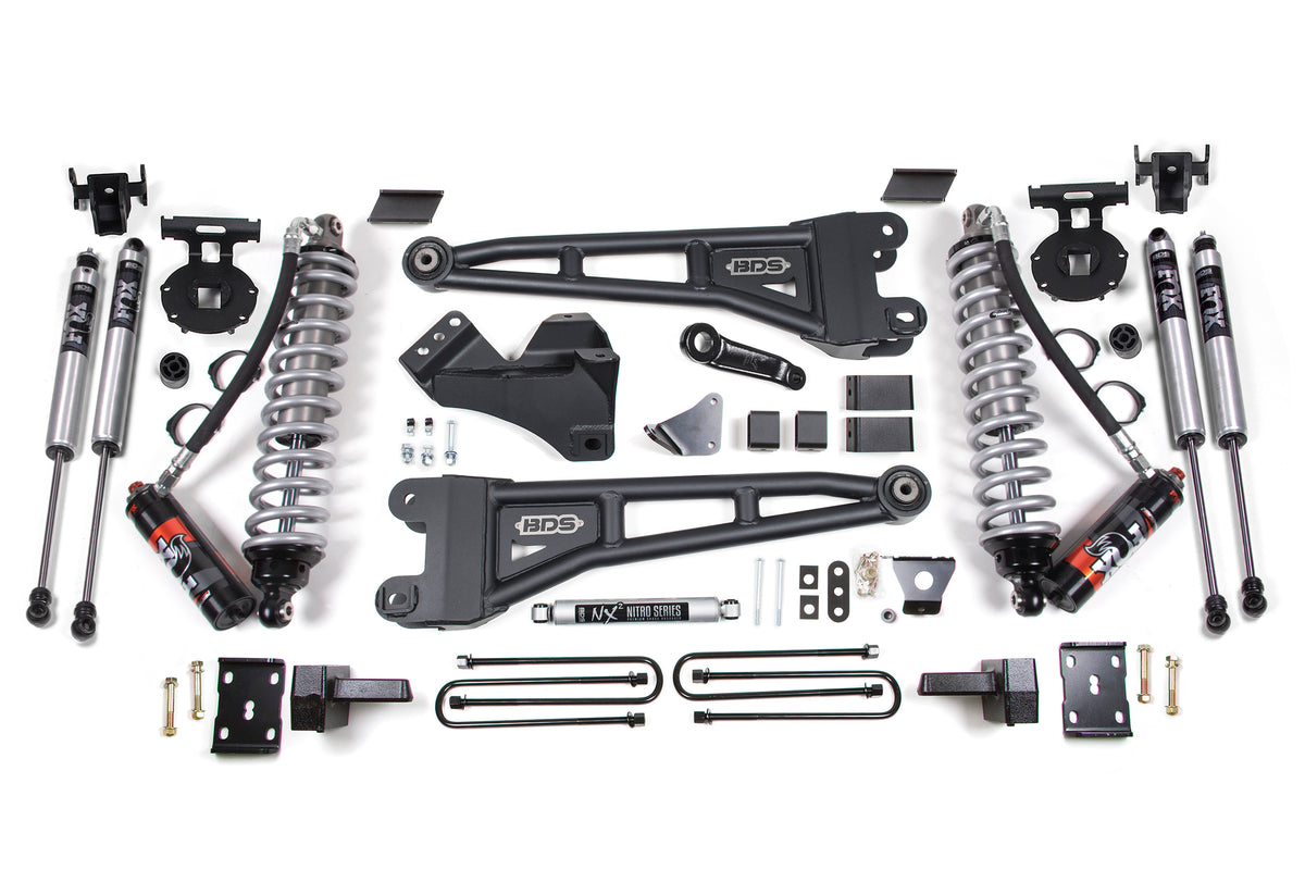 BDS 6 Inch Lift Kit W/ Radius Arm 2.5 Performance Elite Coil-over Conversion, Fits Ford F250/F350 Super Duty 05-07 4WD Diesel 1943FPE