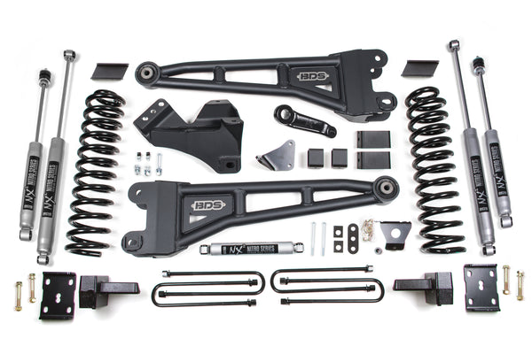 BDS 6 Inch Lift Kit W/ Radius Arm, Fits Ford F250/F350 Super Duty 05-07 4WD Diesel 1946FS