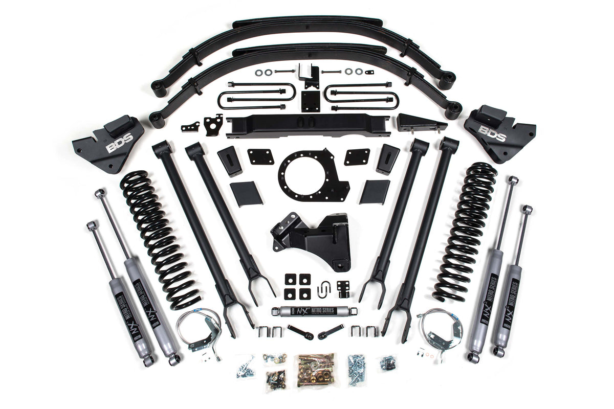 BDS 9 Inch Lift Kit W/ 4-Link, Fits Ford F250/F350 Super Duty 20-22 4WD Gas 1960H