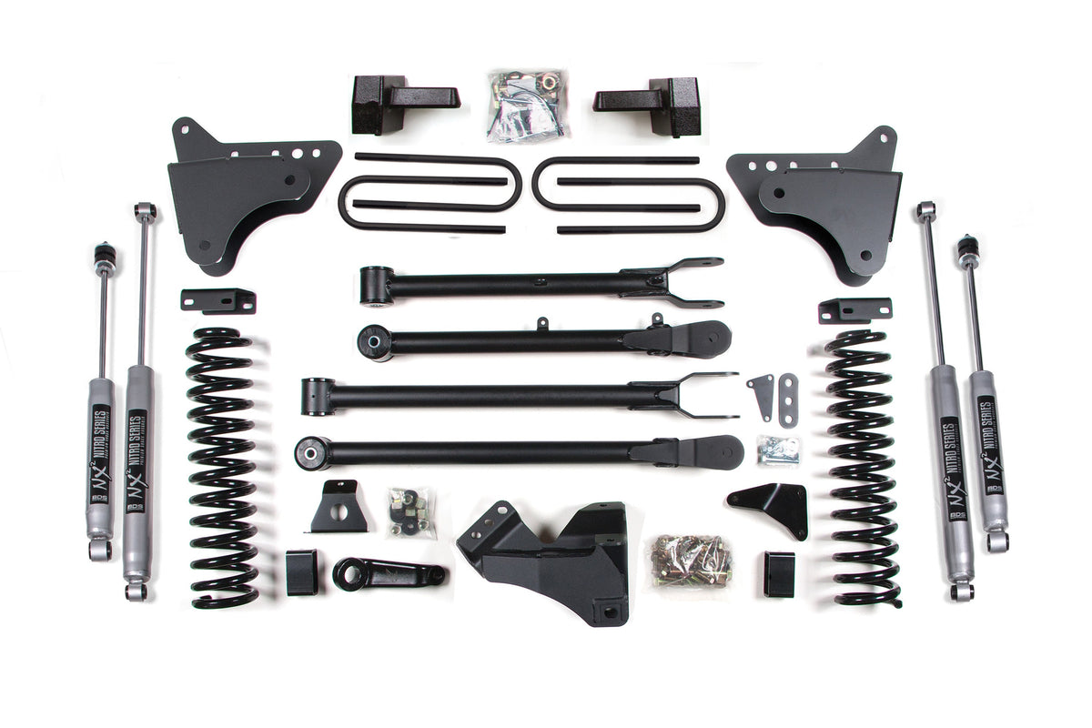 BDS 6 Inch Lift Kit W/ 4-Link, Fits Ford F250/F350 Super Duty 08-10 4WD Diesel 561H
