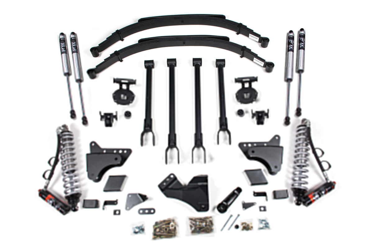 BDS 6 Inch Lift Kit W/ 4-Link 2.5 Performance Elite Coil-over Conversion, Fits Ford F250/F350 Super Duty 11-16 4WD Diesel 596FPE