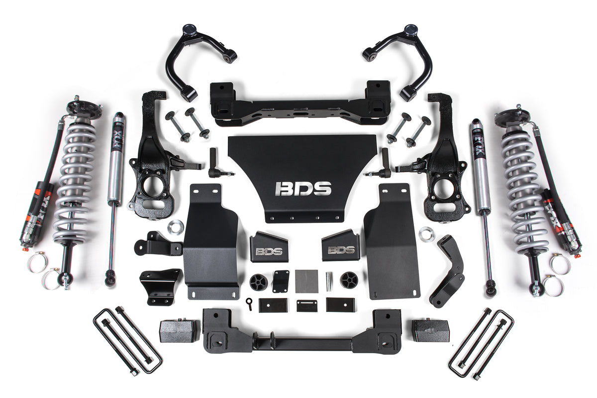 BDS 4 Inch Lift Kit 2.5 Performance Elite Coil-over, Fits Chevy Silverado Or GMC Sierra 1500 19-24 4WD Gas 781FPE