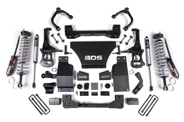 BDS 4 Inch Lift Kit 2.5 Performance Elite Coil-over, Fits Chevy Silverado Or GMC Sierra 1500 19-24 4WD Gas 781FPE