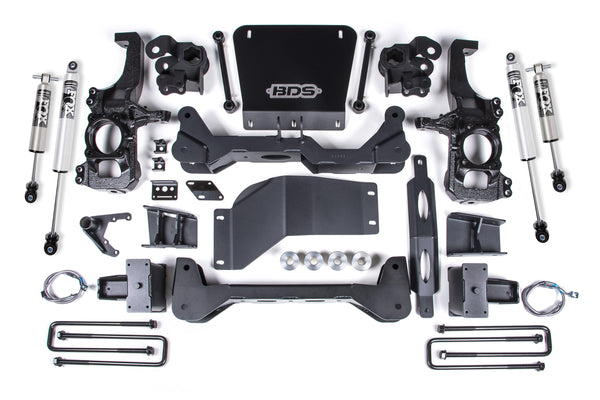BDS 2020-2025 Fits Chevrolet Silverado/gmc Sierra 2500HD/3500HD 4wd, 6.5" Suspension Lift System, 6" Rear Lift, Block, W/ Overload - FOX 2.5 Ps Hto Shocks Front/rear 756FPP