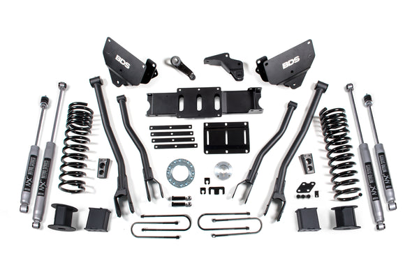 BDS 5.5 Inch Lift Kit W/ 4-Link Fits RAM 3500 W/ Rear Air Ride 13-18 4WD Gas 1652H
