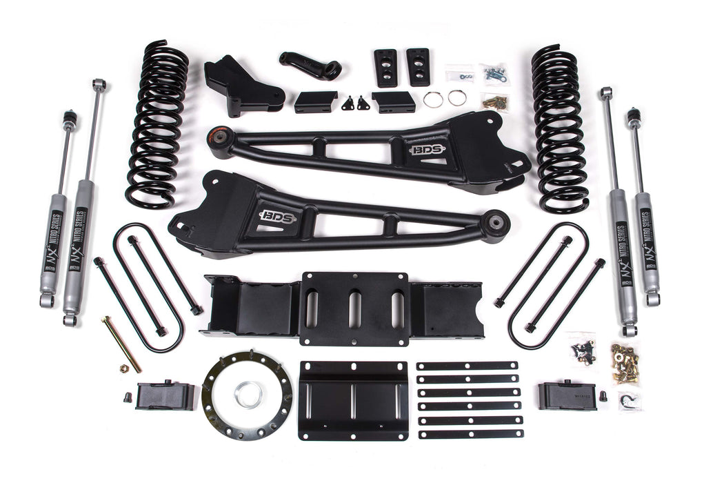 BDS 4 Inch Lift Kit w/ Radius Arm 3 Inch Rear Block Ram 3500 (19-24) 4WD Diesel