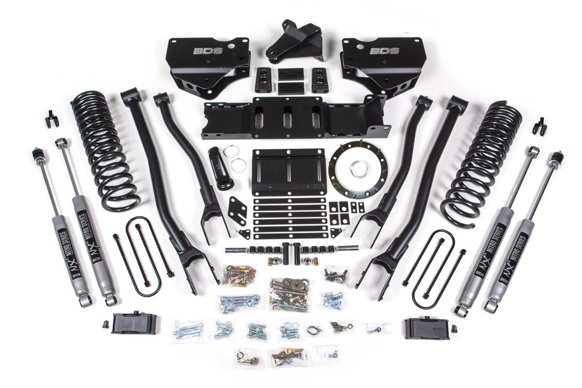 BDS 4 Inch Lift Kit W/ 4-Link Fits RAM 3500 19-24 4WD Diesel 1669FS