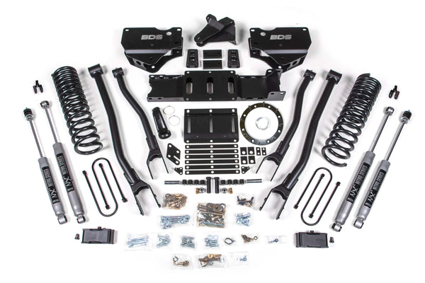 BDS 4 Inch Lift Kit W/ 4-Link Fits RAM 3500 19-24 4WD Diesel 1667H