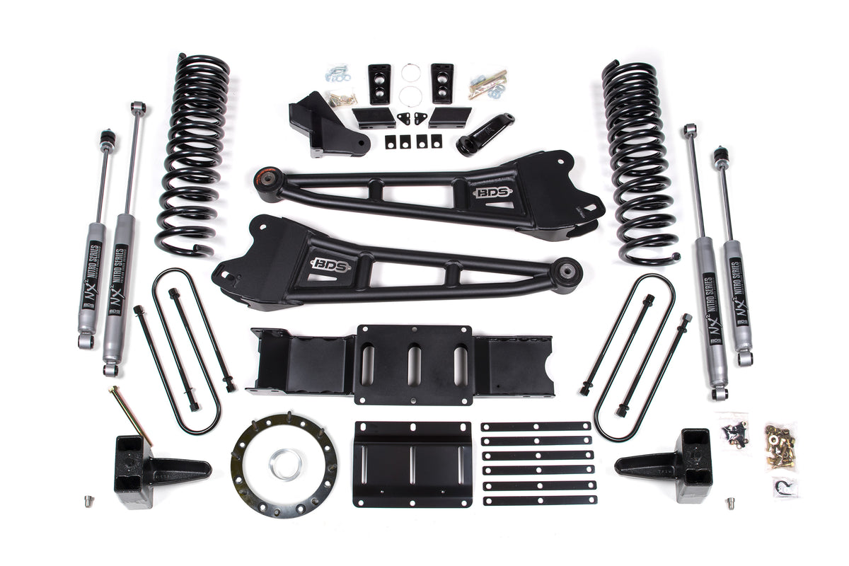 BDS 6 Inch Lift Kit W/ Radius Arm Fits RAM 3500 19-24 4WD Diesel 1683FPE