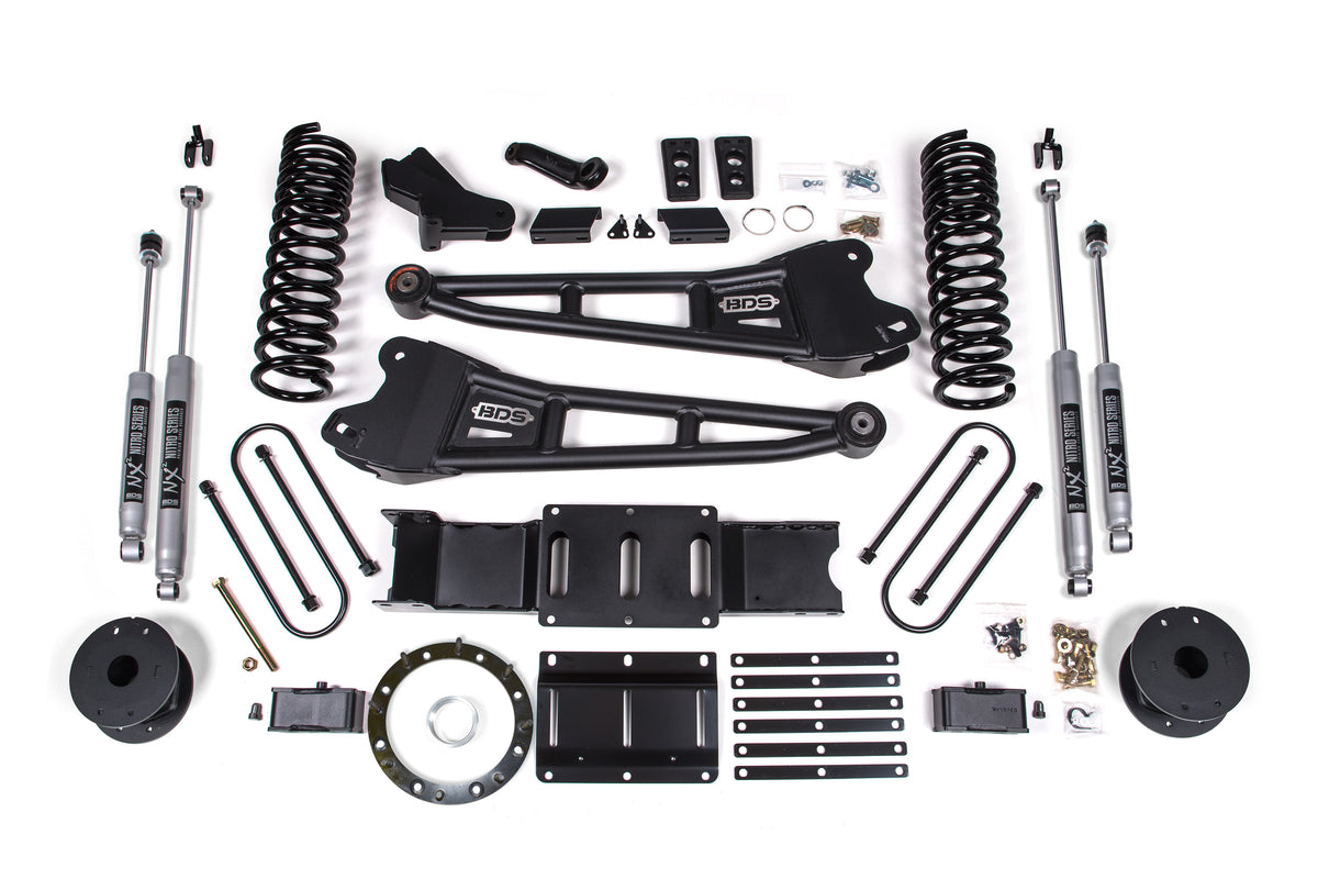 BDS 2019-2024 Fits RAM 3500 4" Radius Arm Gas - 3" Rear Block W/ Air Bag - FOX Shocks 1722FS