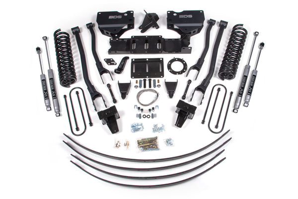 BDS 2019-2024 Fits RAM 3500 8" 4-Link Diesel - Aal W/ 5" Block W/ Overload - 6 Bolt T-case - NX2 1729H