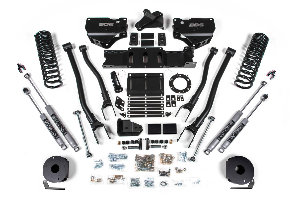 BDS 6 Inch Lift Kit W/ 4-Link Fits RAM 2500 W/ Rear Air Ride 19-24 4WD Diesel 1738H