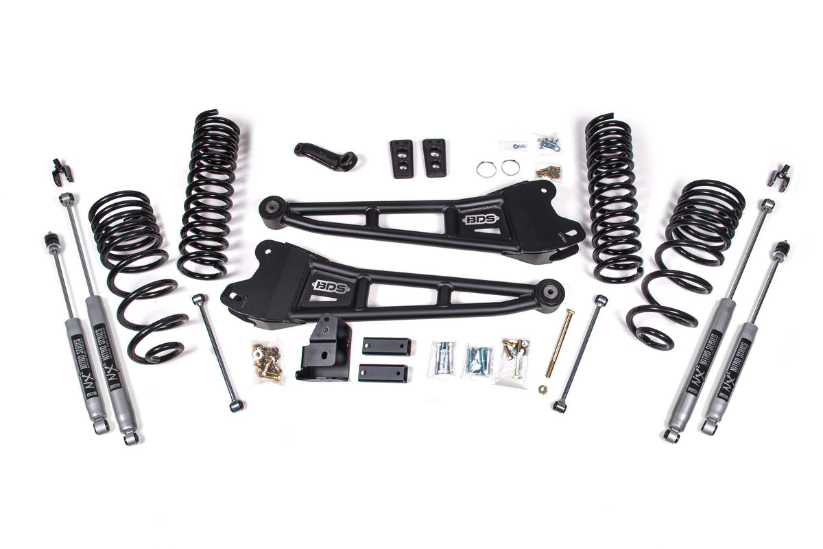 BDS 4 Inch Lift Kit W/ Radius Arm Fits RAM 2500 14-18 4WD Gas 1763H