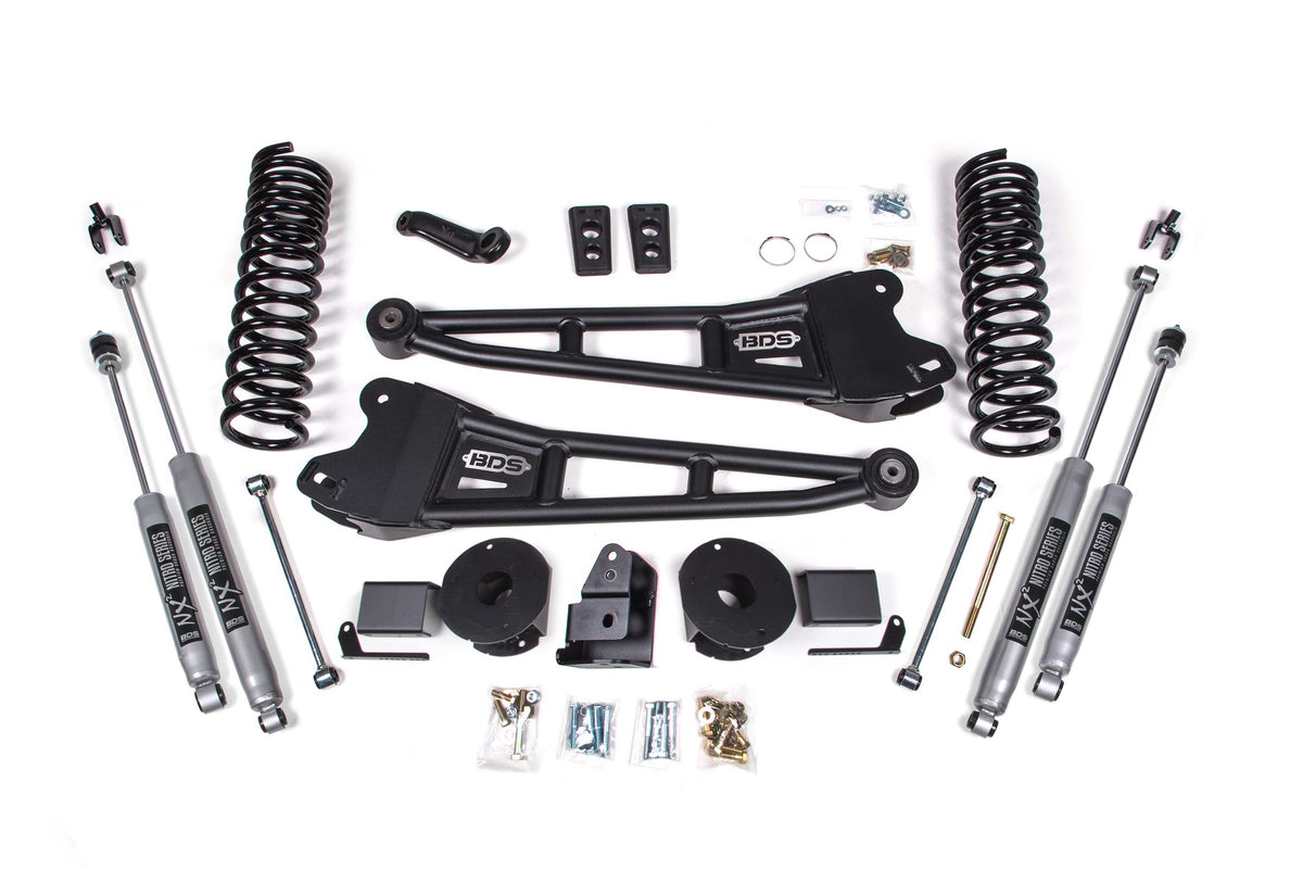 BDS 4 Inch Lift Kit W/ Radius Arm Fits RAM 2500 W/ Rear Air Ride 14-18 4WD Gas 1774FS