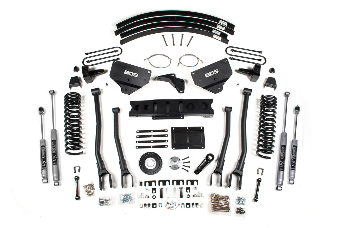 BDS 8 Inch Lift Kit W/ 4-Link Fits RAM 3500 13-18 4WD Diesel 1614H