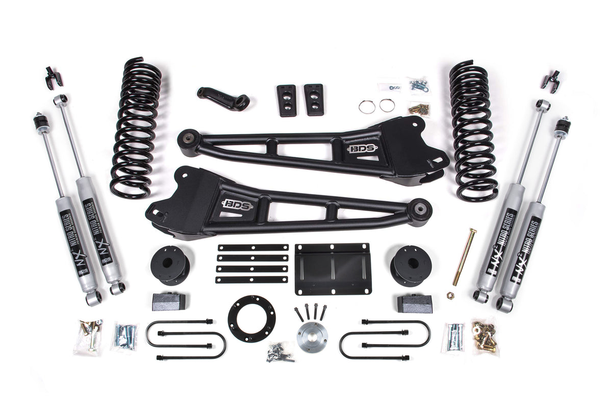 BDS 6 Inch Lift Kit W/ Radius Arm Fits RAM 3500 W/ Rear Air Ride 13-18 4WD Diesel 2106H
