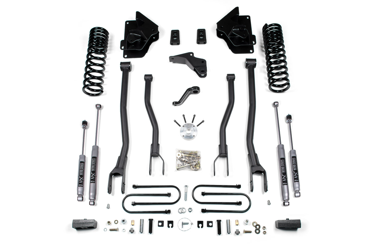 BDS 4 Inch Lift Kit W/ 4-Link Fits RAM 3500 13-18 4WD Diesel 697H