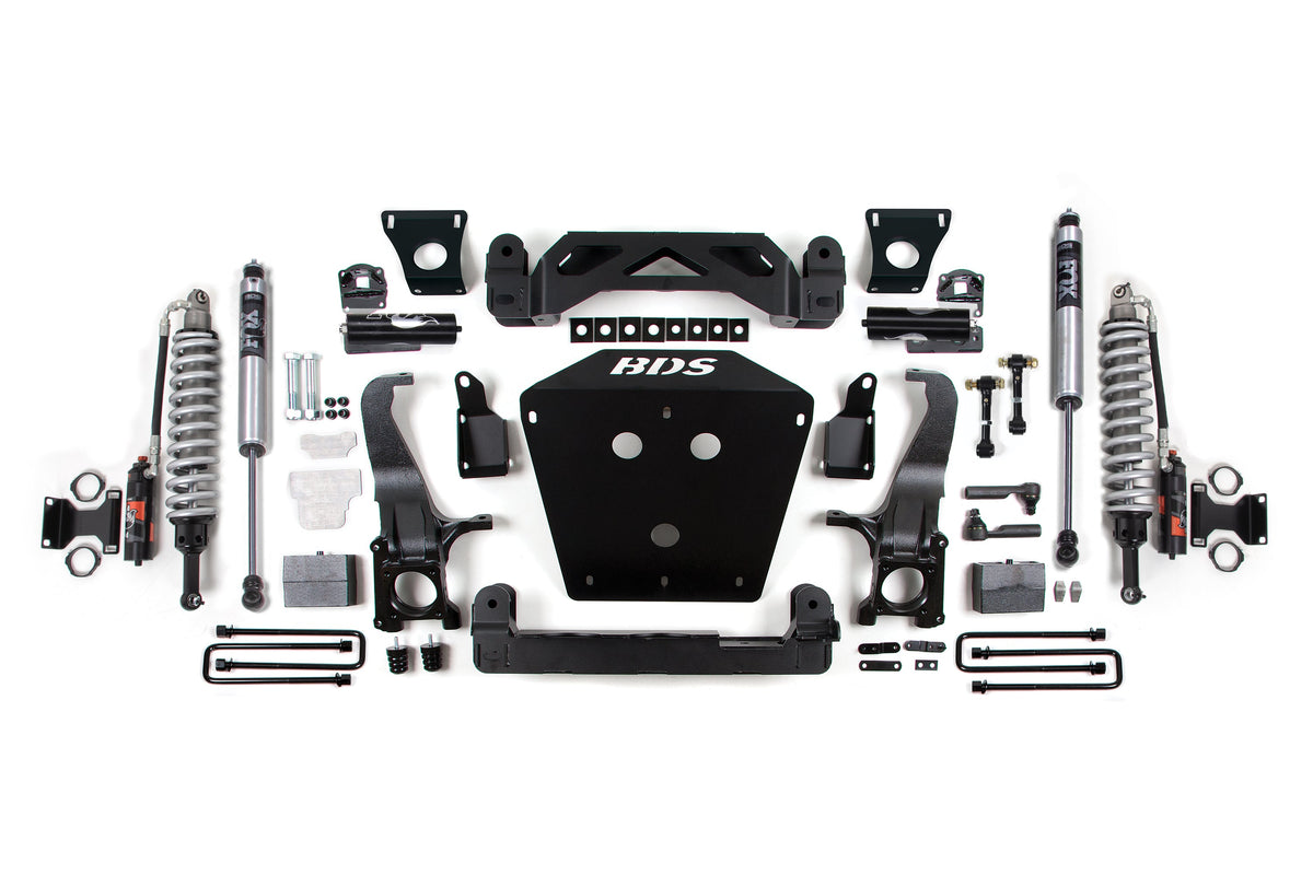 BDS 2016-2021 Toyota Tundra 7in Suspension System, 4" Rear Block - Fox 2.5 Pes C/o, Fox 2.0 Ps Shocks 818FPS