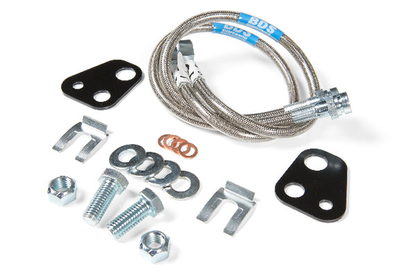 BDS Front Brake Line Set Stainless Steel, Fits 6 Inch Lift Dodge RAM 1500 06-17 4WD 102002