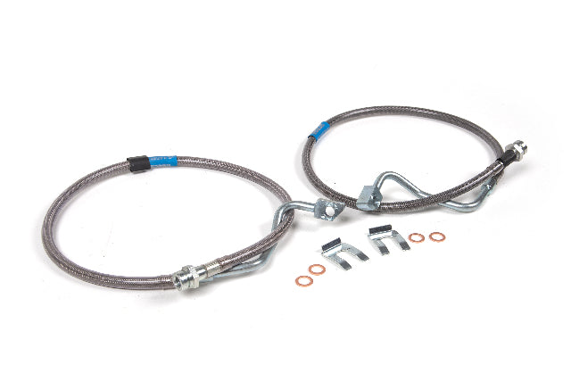 BDS Front Brake Line Set Stainless Steel, Fits 6-8 Inch Lift Ford F250/F350 Super Duty 08-10 4WD 103801