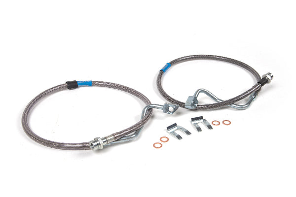 BDS Front Brake Line Set Stainless Steel, Fits 6-8 Inch Lift Ford F250/F350 Super Duty 08-10 4WD 103801