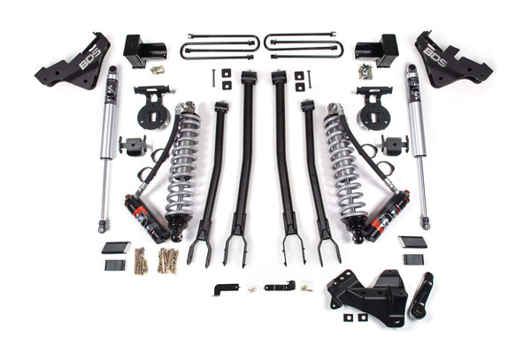 BDS 4 Inch Lift Kit W/ 4-Link Fox 2.5 Coilover Conversion - Performance Elite Ford F450 Super Duty 20-22 4WD 1223PPS
