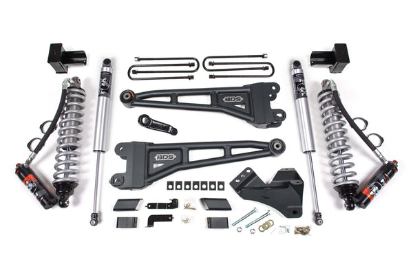 BDS 4 Inch Lift Kit W/ Radius Arms Fox 2.5 Coilover Conversion - Performance Elite Ford F450 Super Duty 23-25 4WD 1226PPS