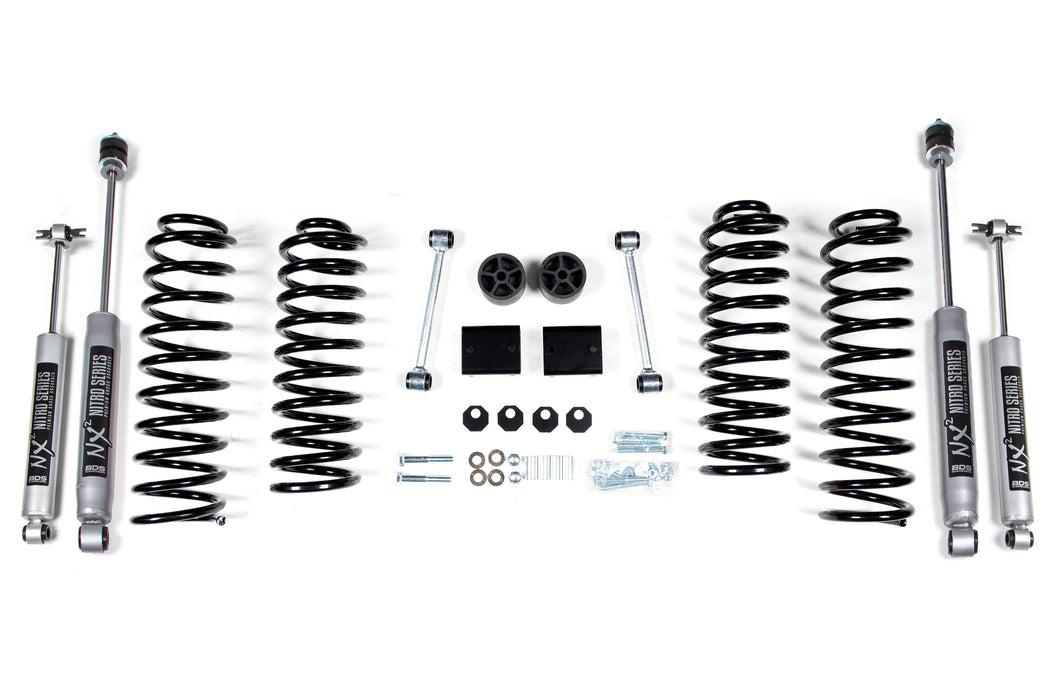 BDS BDS1402FS 2 Inch Lift Kit Coil Spring compatible with Jeep Wrangler JK (07-11) 4-Door